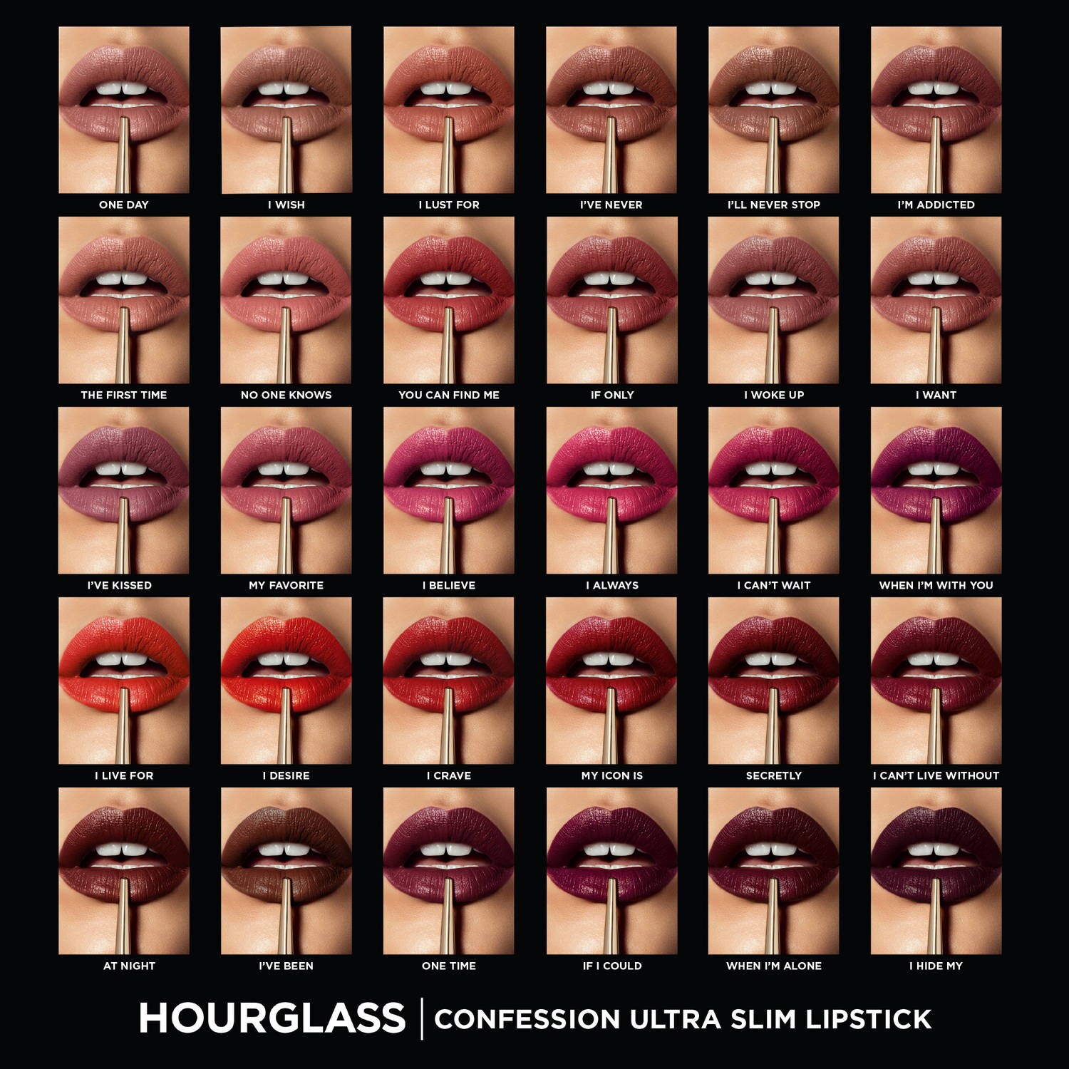 Помада многоразового использования Confession Ultra Slim High Intensity Hourglass, At Night (0,9 g) — фото 3