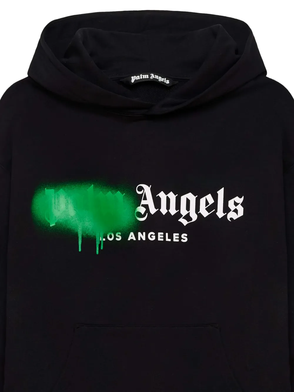 Худи Spray City Los Angeles с потекающим логотипом Palm Angels, черный — фото 3