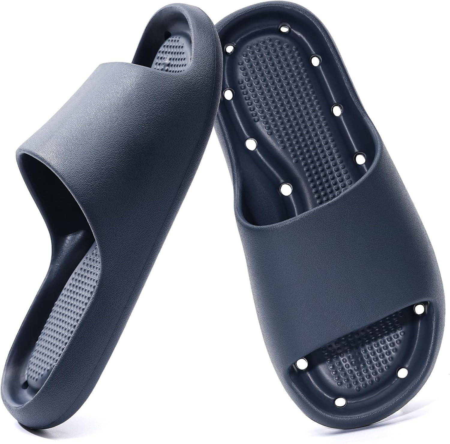 

Шлепанцы GETOEU для душа для женщин и мужчин, массажные сандалии с мягкой амортизацией, темно-синий