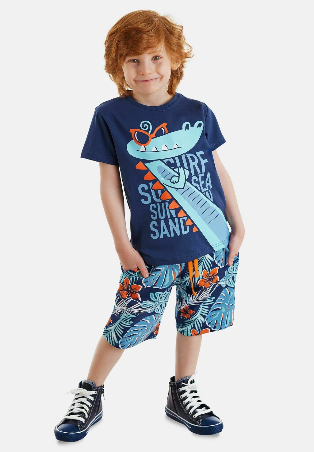 

Шорты SURFER CROCO Denokids, цвет blue orange