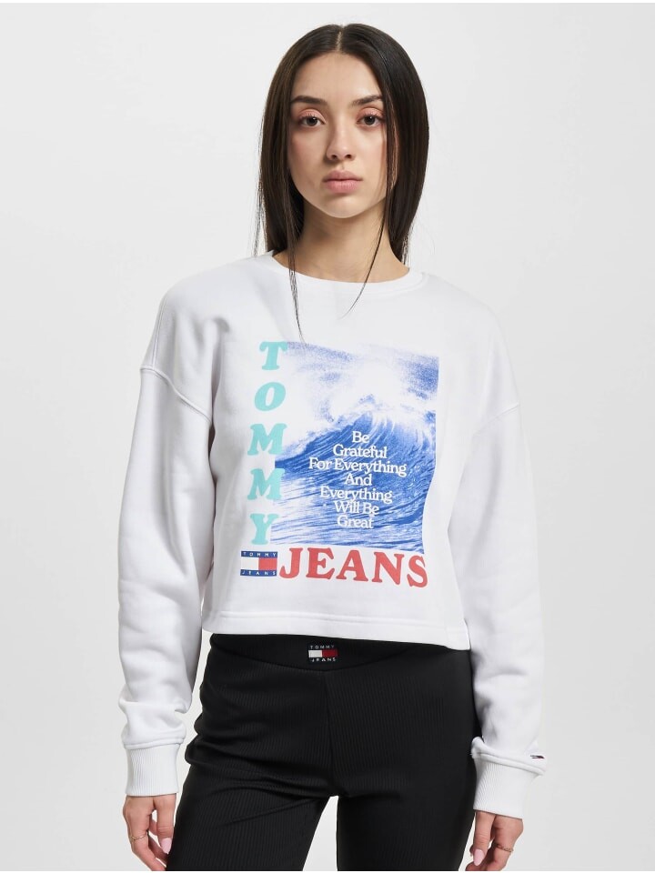 Толстовка Tommy Hilfiger Rundhalsausschnitt, белый — фото 3