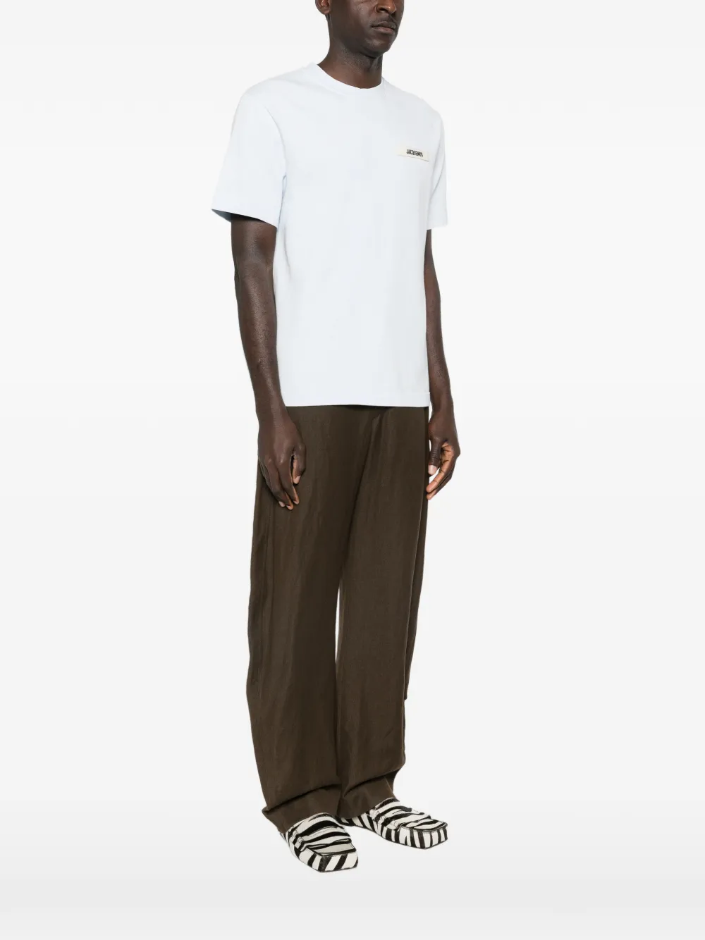 Футболка с короткими рукавами и логотипом Jacquemus, белый — фото 3