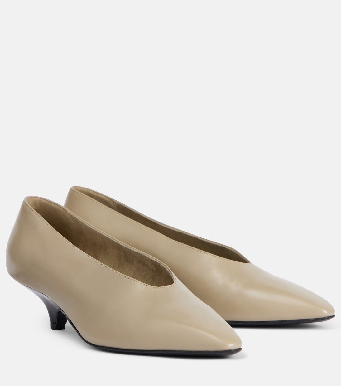 Туфли-лодочки Rebecca из кожи Loro Piana, Dried Taragon