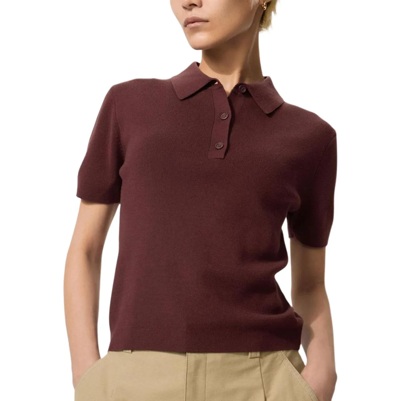 UNIQLO Футболка-поло Umber с воротником