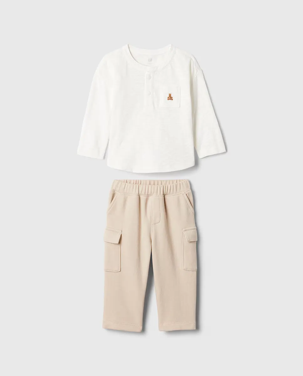 

Комплект из двух предметов для мальчика с мотивом медведя Gap, мультиколор