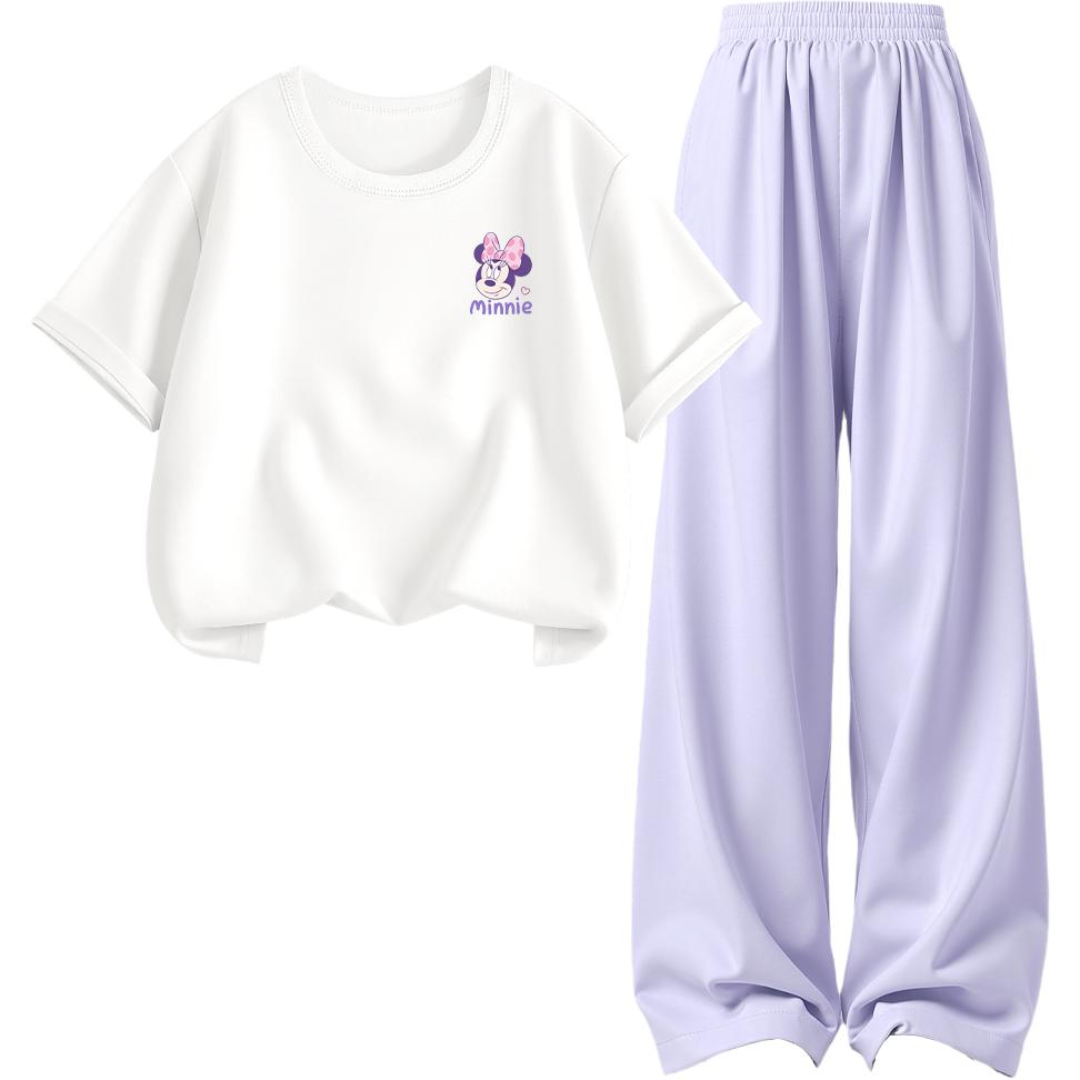 

Детский парный набор для детей Disney, di qipini k белый+solid color dream фиолетовый