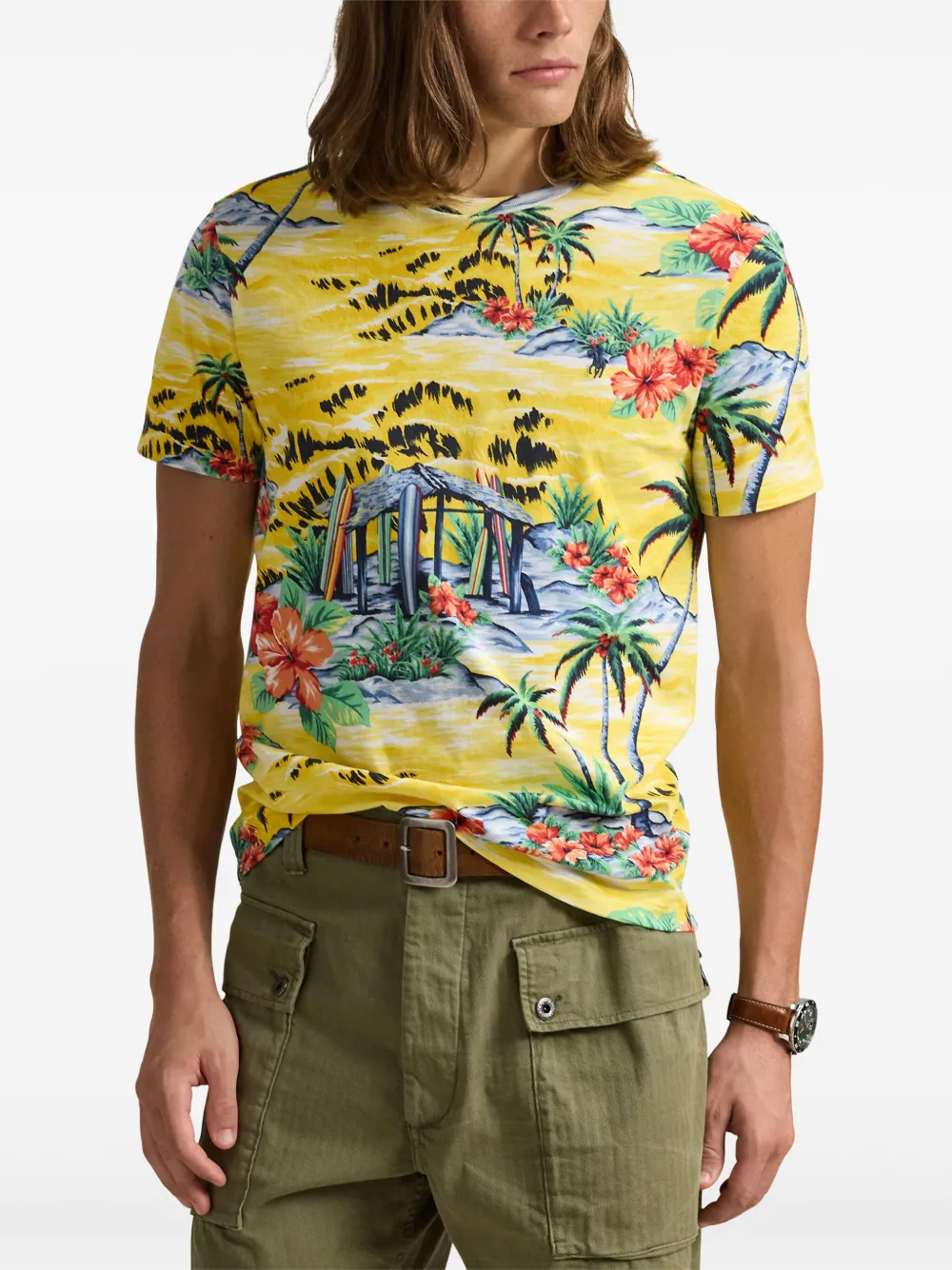 

Футболка с принтом Surf POLO RALPH LAUREN, желтый