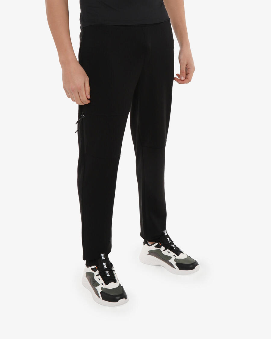 

JAKED Черные синтетические спортивные брюки для мужчин