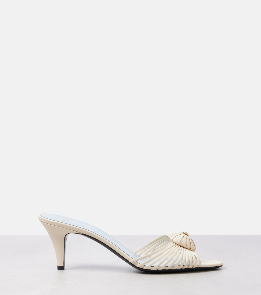 Кожаные мюли Royal VLogo 65 Valentino Garavani, Butter White — фото 4