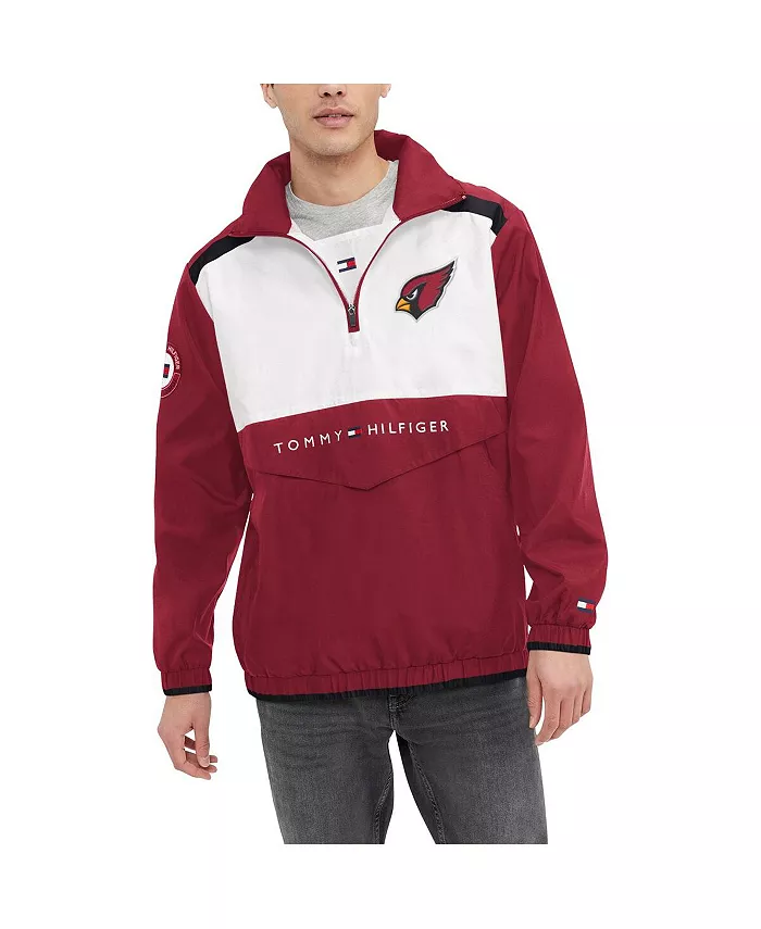 

Мужская худи с капюшоном и полузастежкой Cardinal, белая Arizona Cardinals Carter Tommy Hilfiger