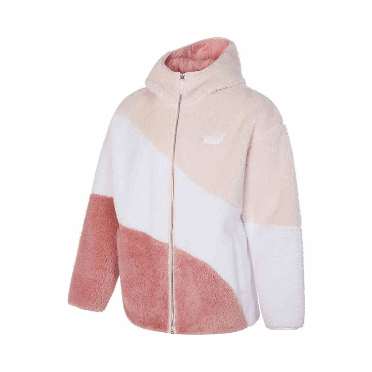 

PUMA Пальто на бархатной основе унисекс белого розового цвета
