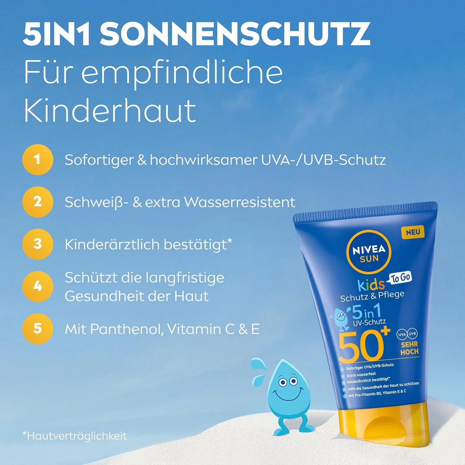 Детский солнцезащитный крем «Protection & Care To Go» SPF 50+ от Nivea Sun Beiersdorf — фото 2