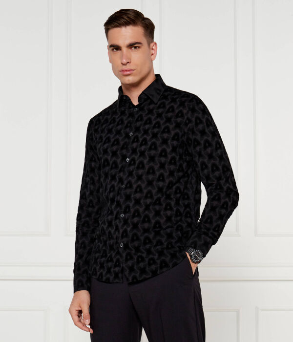 

Рубашка Regular fit Armani Exchange, черный