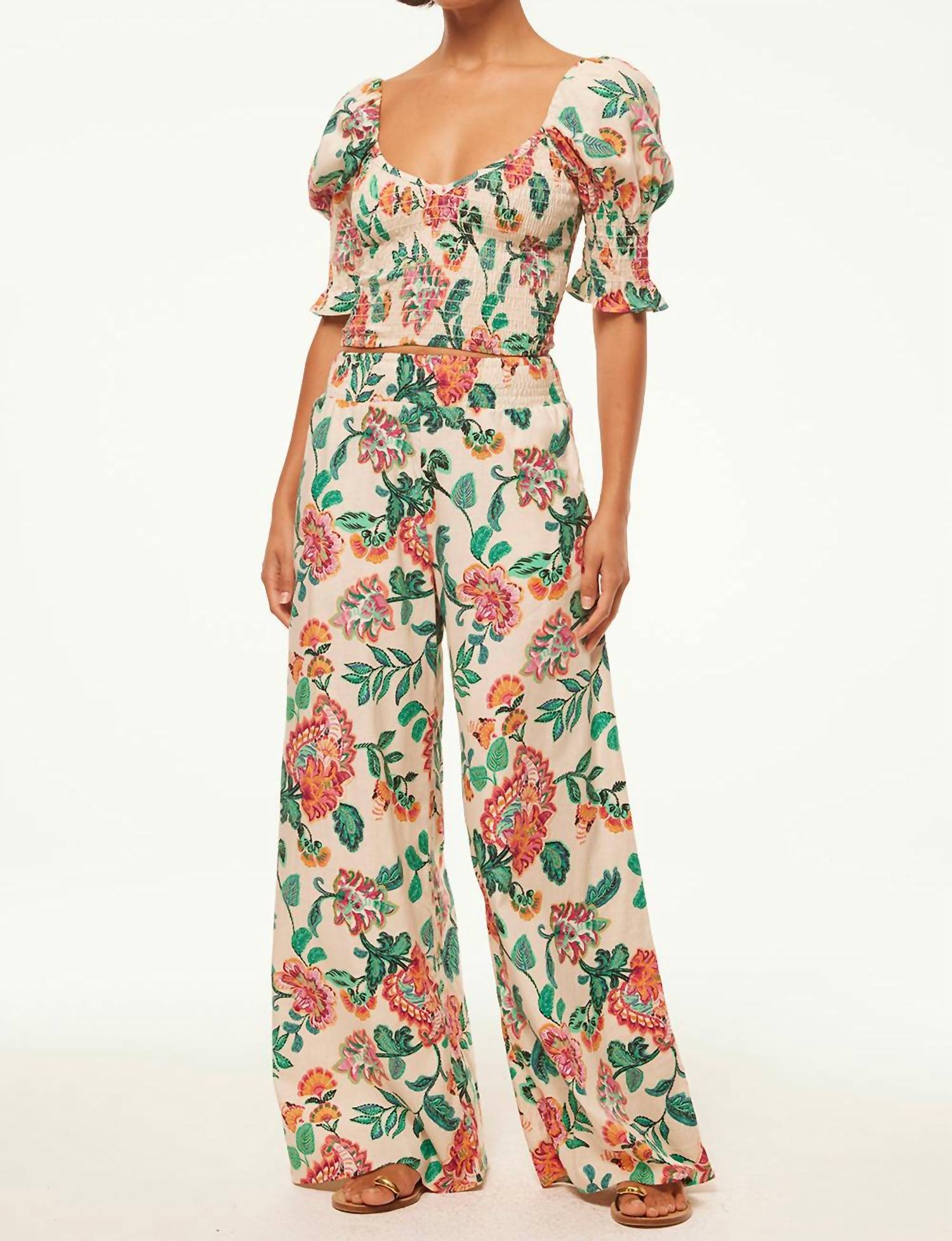 

Топ Calla с цветочным принтом "Малика" в стиле пейсли Misa Los Angeles, Malika Paisley Floral