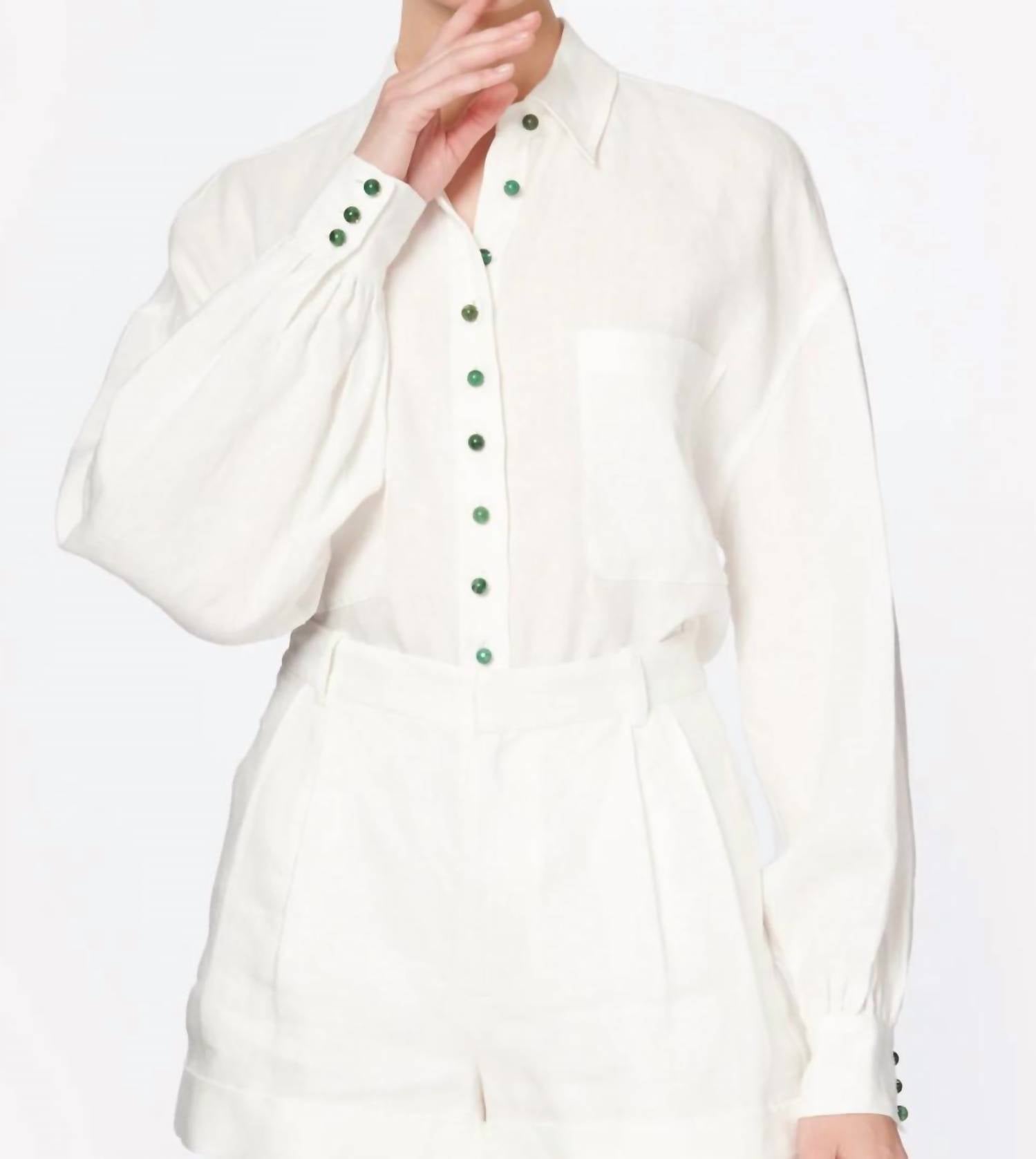 

Belkis Бирюзовый Топ В Белом Cami NYC