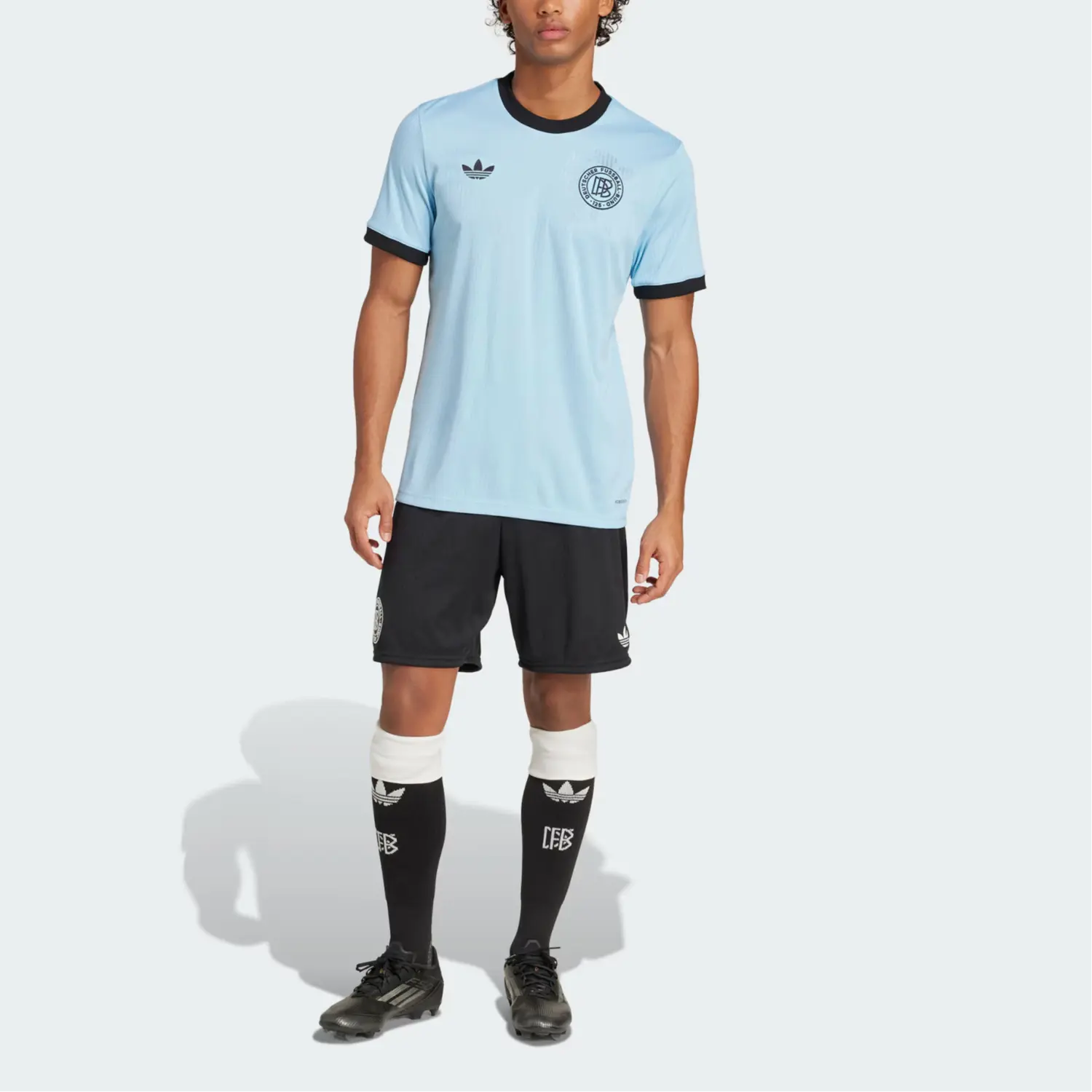 Adidas Originals Футболка ANNIVERSARY Soccer Jersey Men's Clear Blue/Black — фото 4