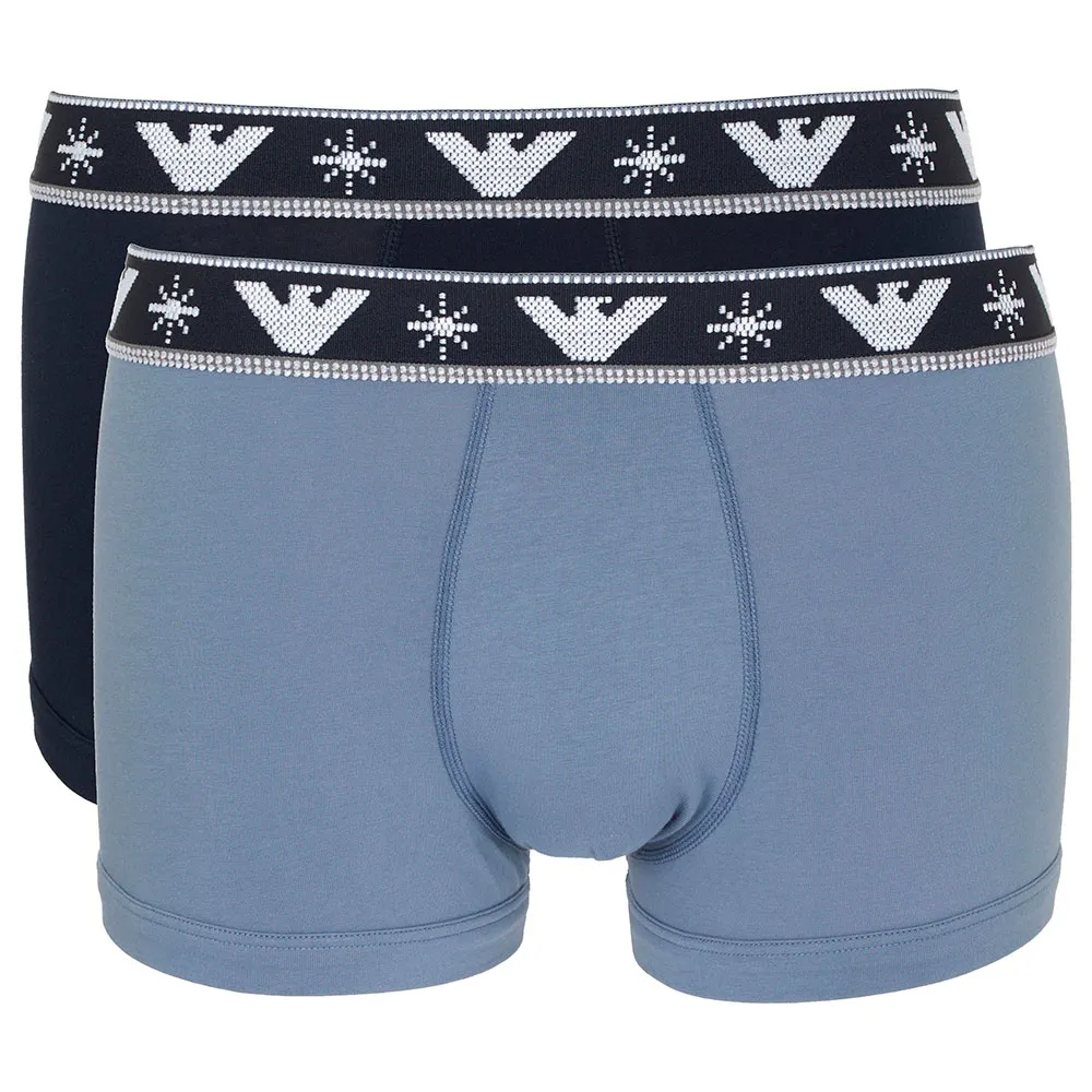 

Боксеры Emporio Armani Holidays Jaquard Trunk 2 units, синий