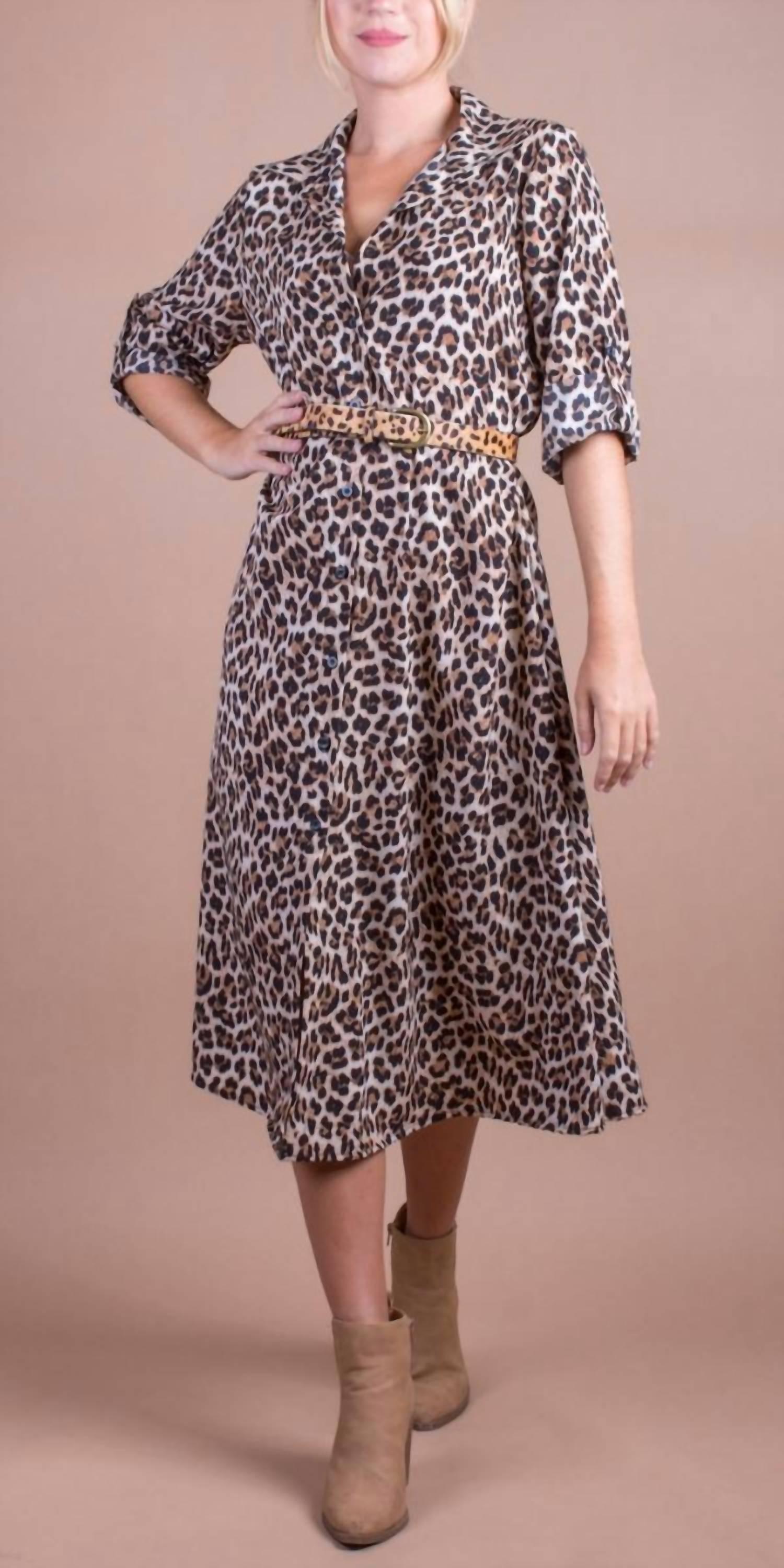 

Фауна Миди платье в бежевом GIGI MODA