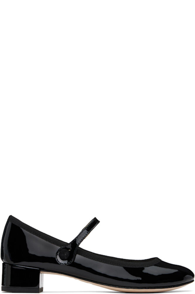 Туфли Мэри Джейн Black Rose Repetto