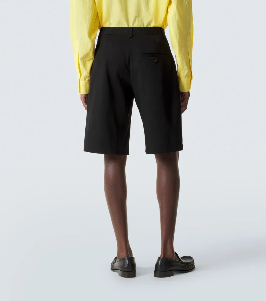 Шорты-бермуды из натуральной шерсти Camargue Jacquemus, черный — фото 4