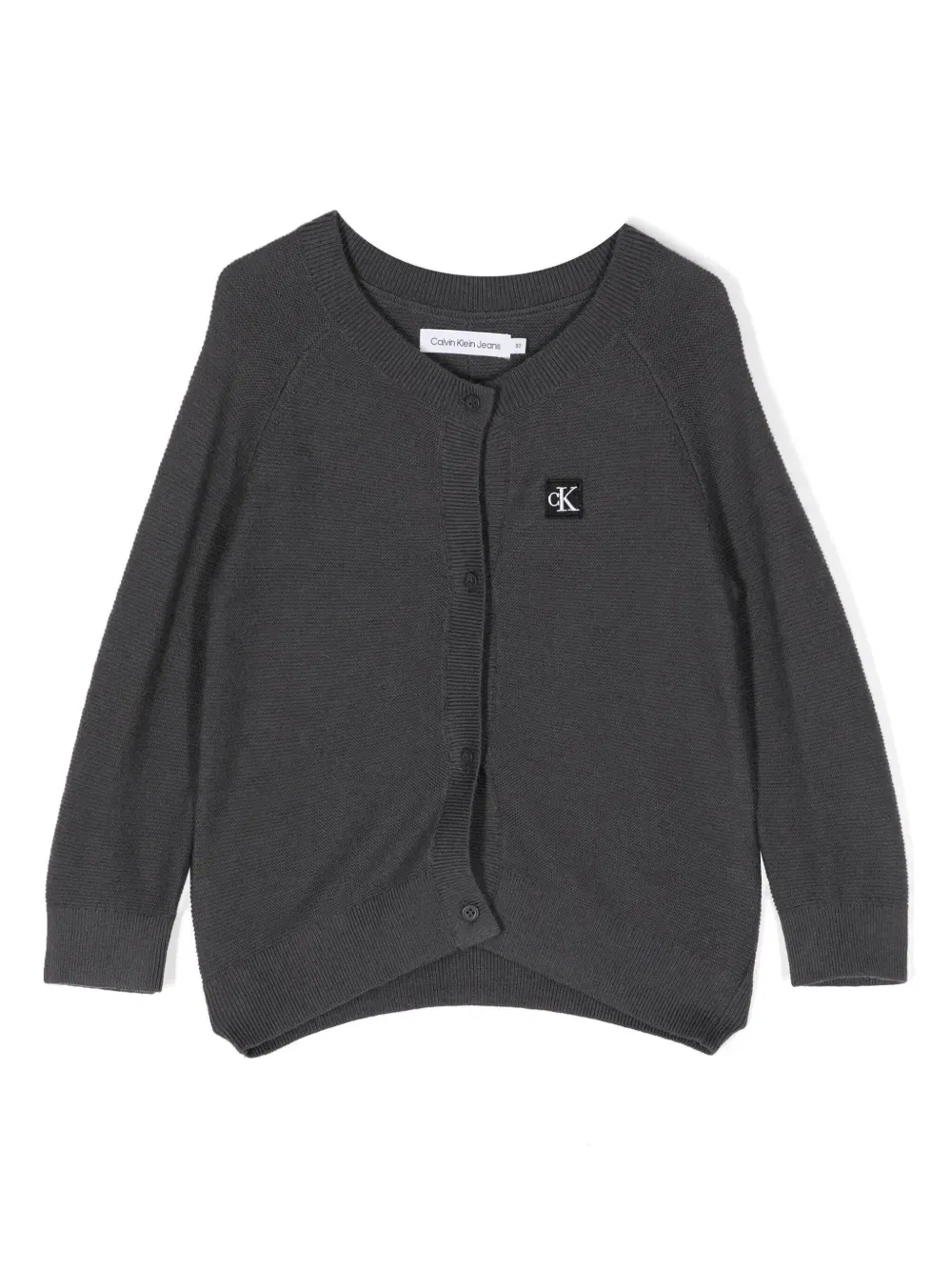 Кардиган с аппликацией в виде логотипа Calvin Klein Kids, серый