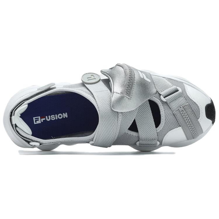 Женские пляжные сандалии Tenacity серо-белые FILA FUSION, Lunar Rock Gray/Bright White — фото 4