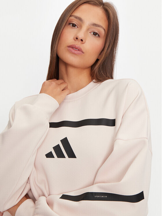 Толстовка свободного кроя Adidas, розовый — фото 4