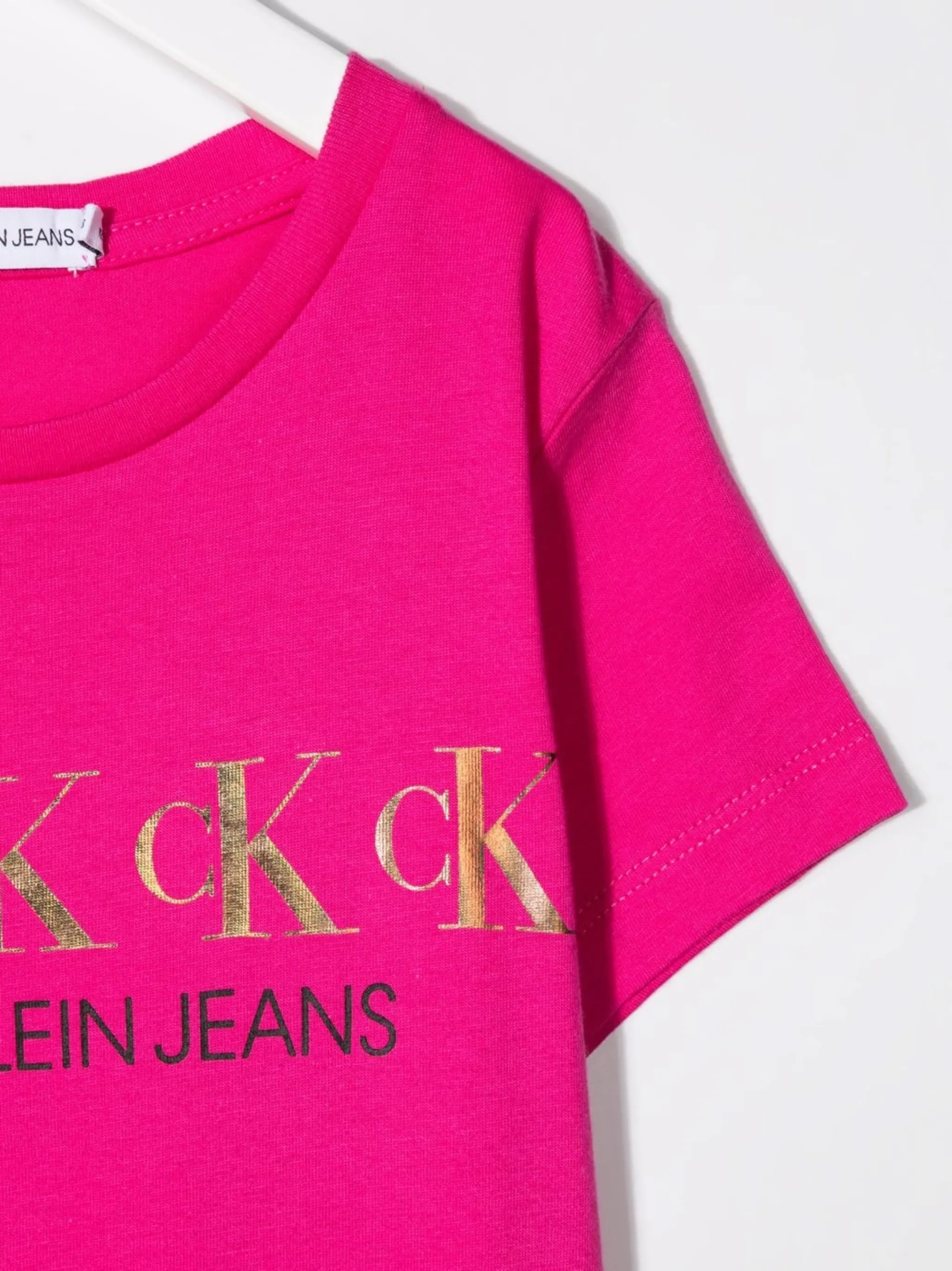Платье-футболка с логотипом Calvin Klein Kids, розовый — фото 3