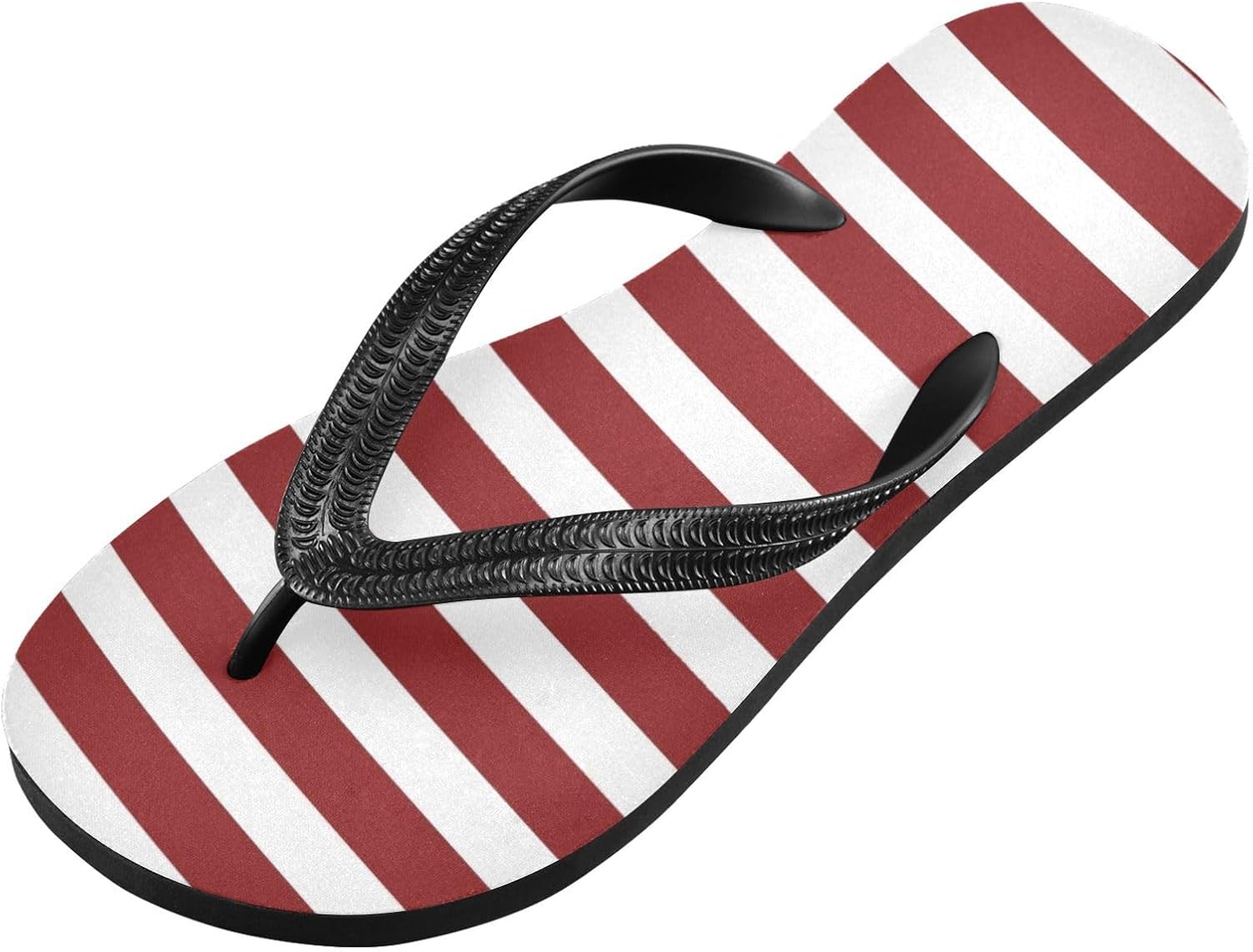 

Мужские и женские пляжные шлепанцы с красной полоской, резиновые нескользящие летние тапочки для душа и прогулок Sinestour