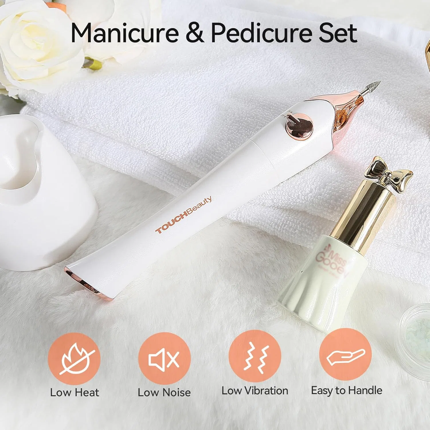 Профессиональный набор для педикюра 5-в-1 TouchBeauty с УФ/LED сушкой Touchbeauty, Gold — фото 4