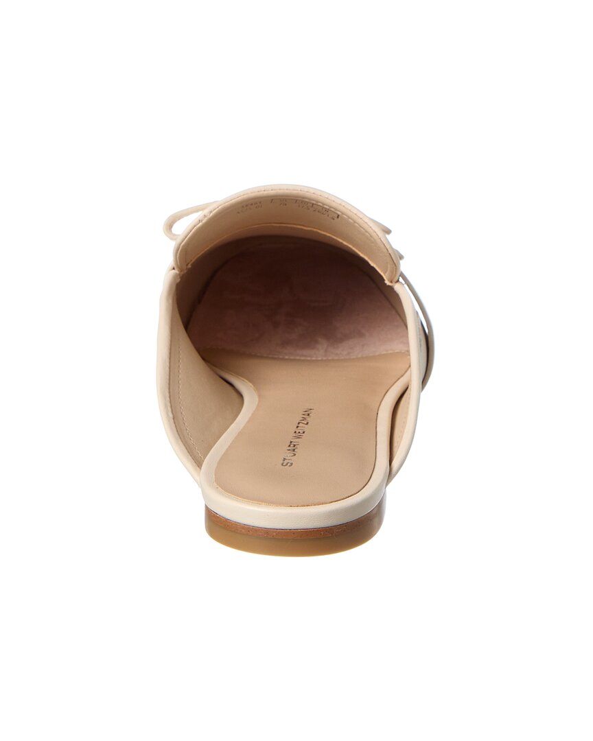 Стюарт Вайцман Эмма Боу Кожаные мюли Stuart Weitzman, белый — фото 3