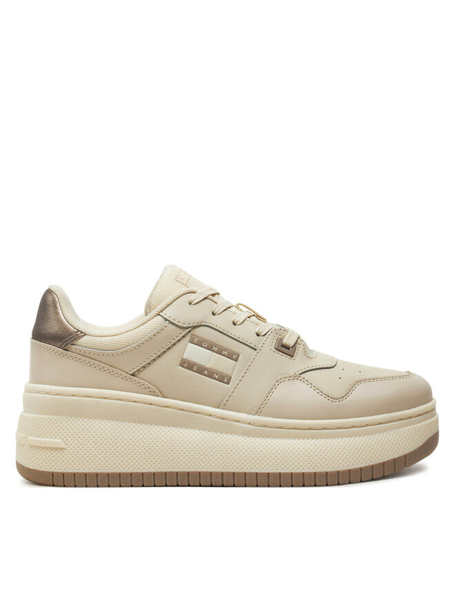 

Кроссовки Tommy Jeans Tjw Retro Basket Flatform Metal EN0EN02607 Beis, бежевый