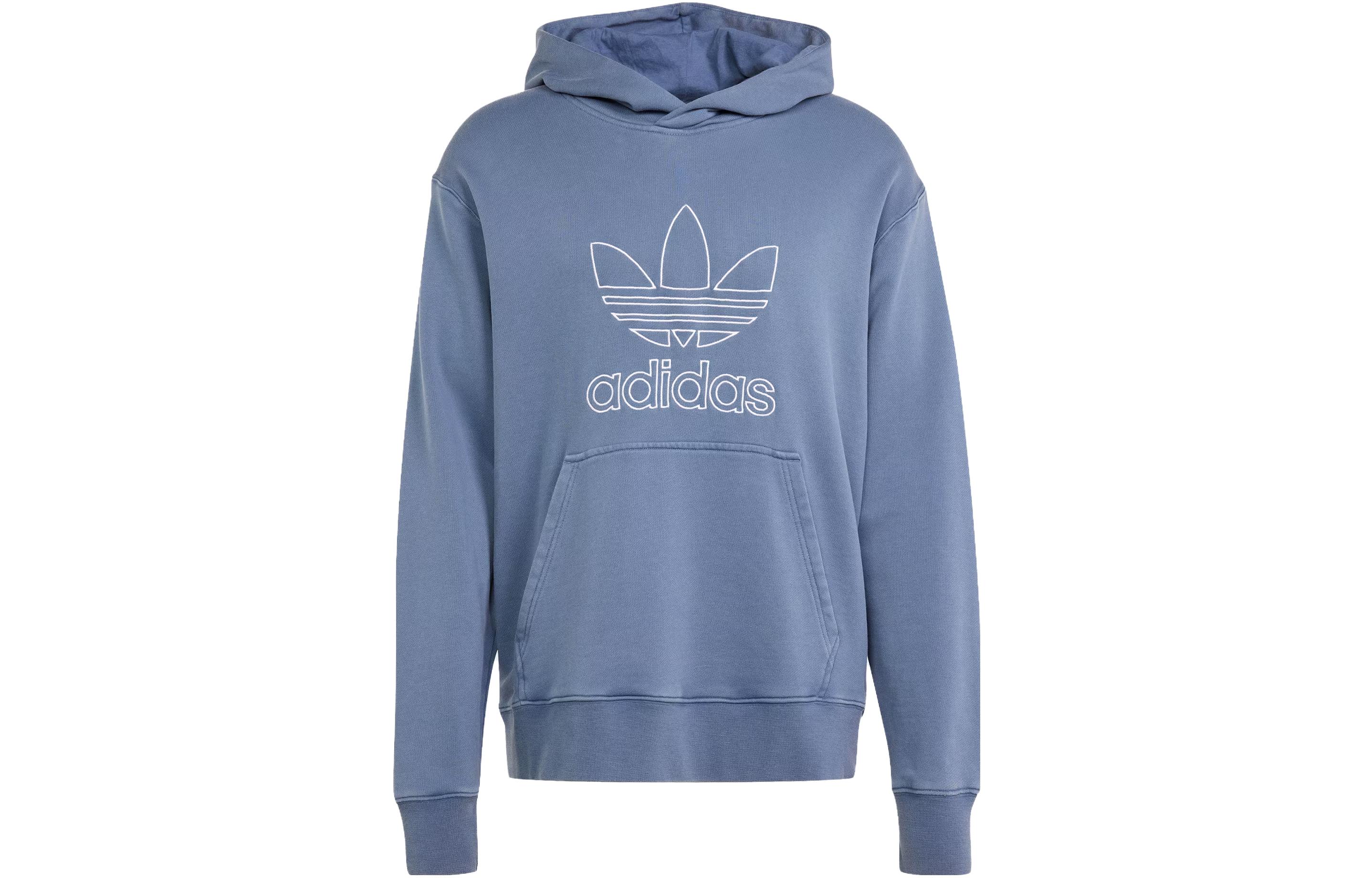 Adidas Adicolor Outline Trefoil Hoodie Adidas Originals, Серо-голубой — фото 2