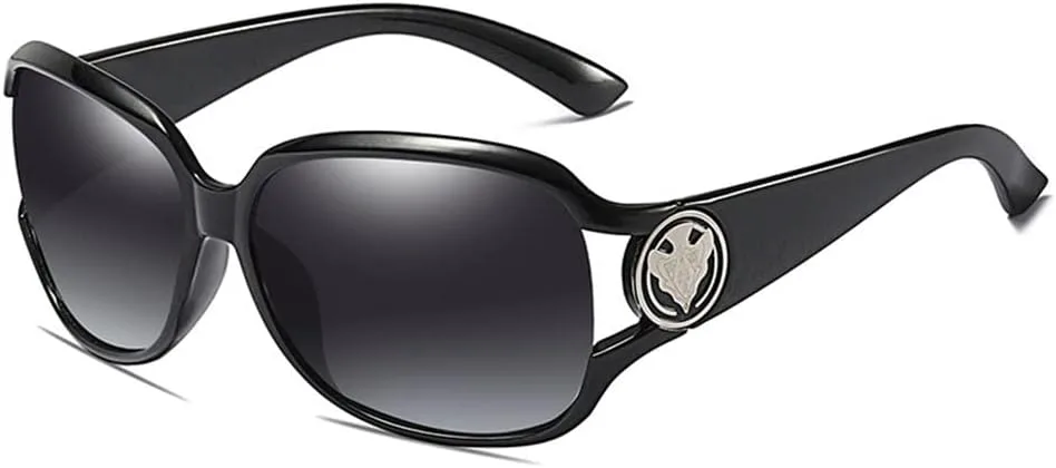 

Большие солнцезащитные очки для женщин, поляризованные солнцезащитные очки, женские солнцезащитные очки, черные солнцезащитные очки цвета шампанского Generic, Black