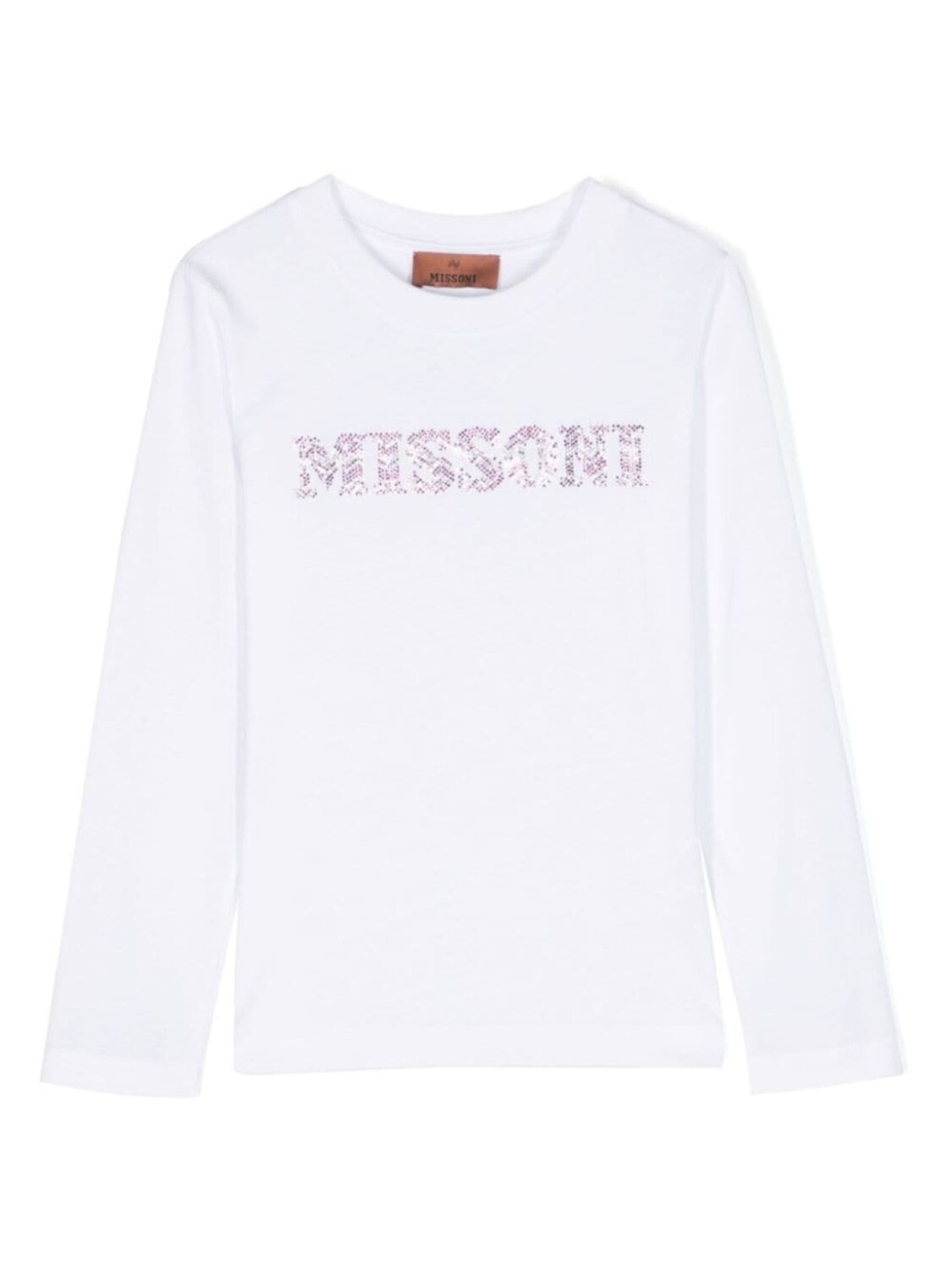 

Missoni Kids футболка со стразами, белый