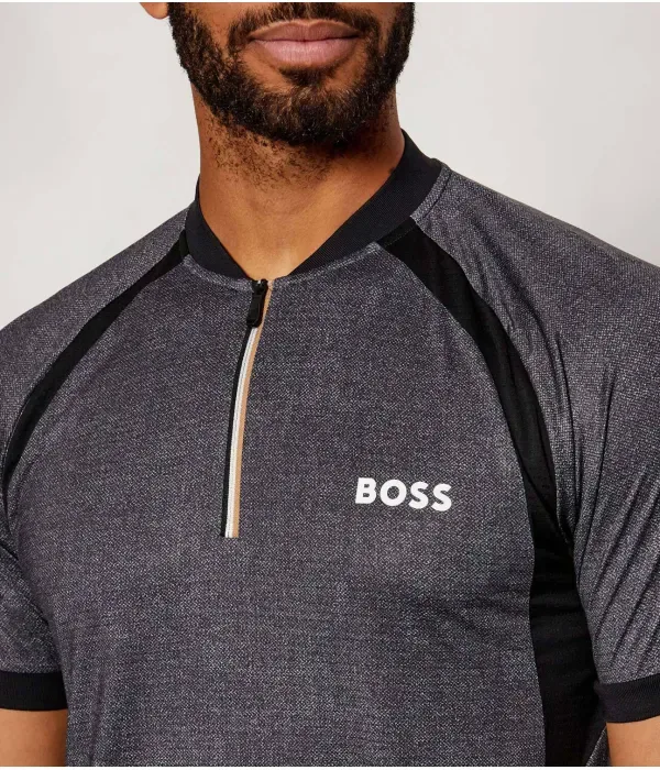 Поло PL_TOC Матчбол slim fit Boss Green, графитовый — фото 4