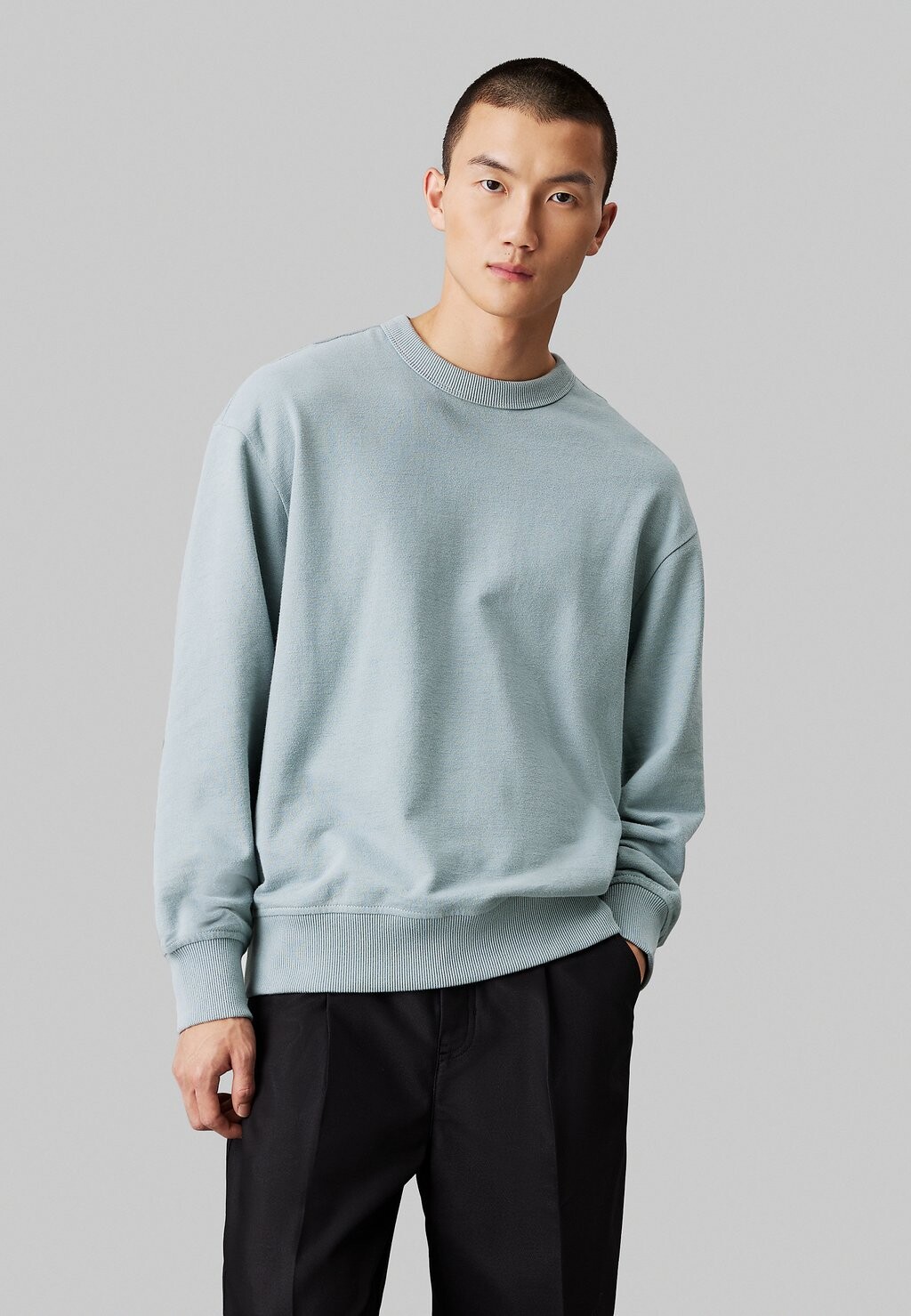 

Толстовка TEXTURED Calvin Klein Jeans, сине-серый