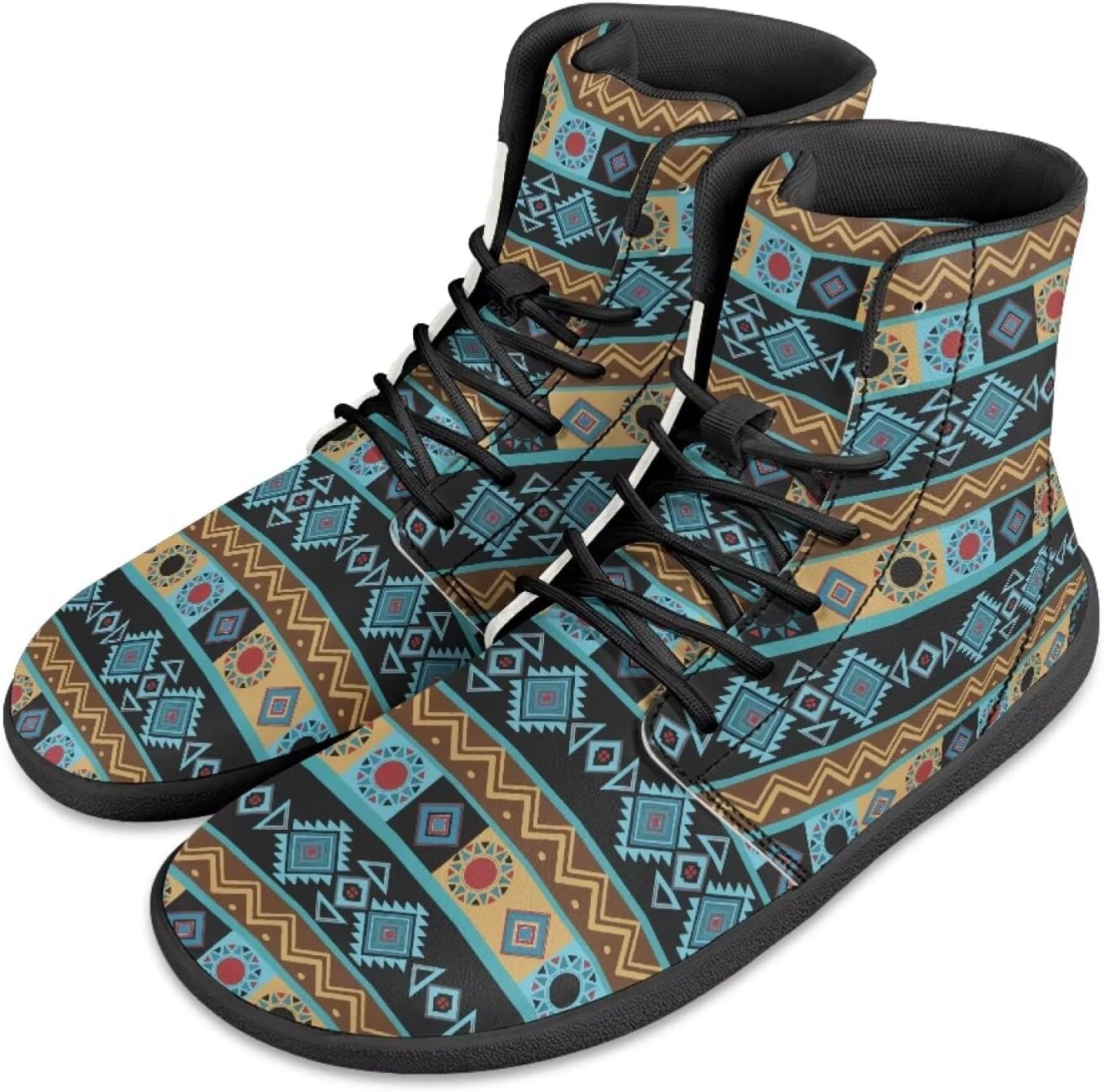 

Мужские минималистичные босоножки Jeiento Mandala, обувь для бега с широкой носочной частью, ботинки из искусственной кожи, нескользящие кроссовки на шнуровке, зеленый