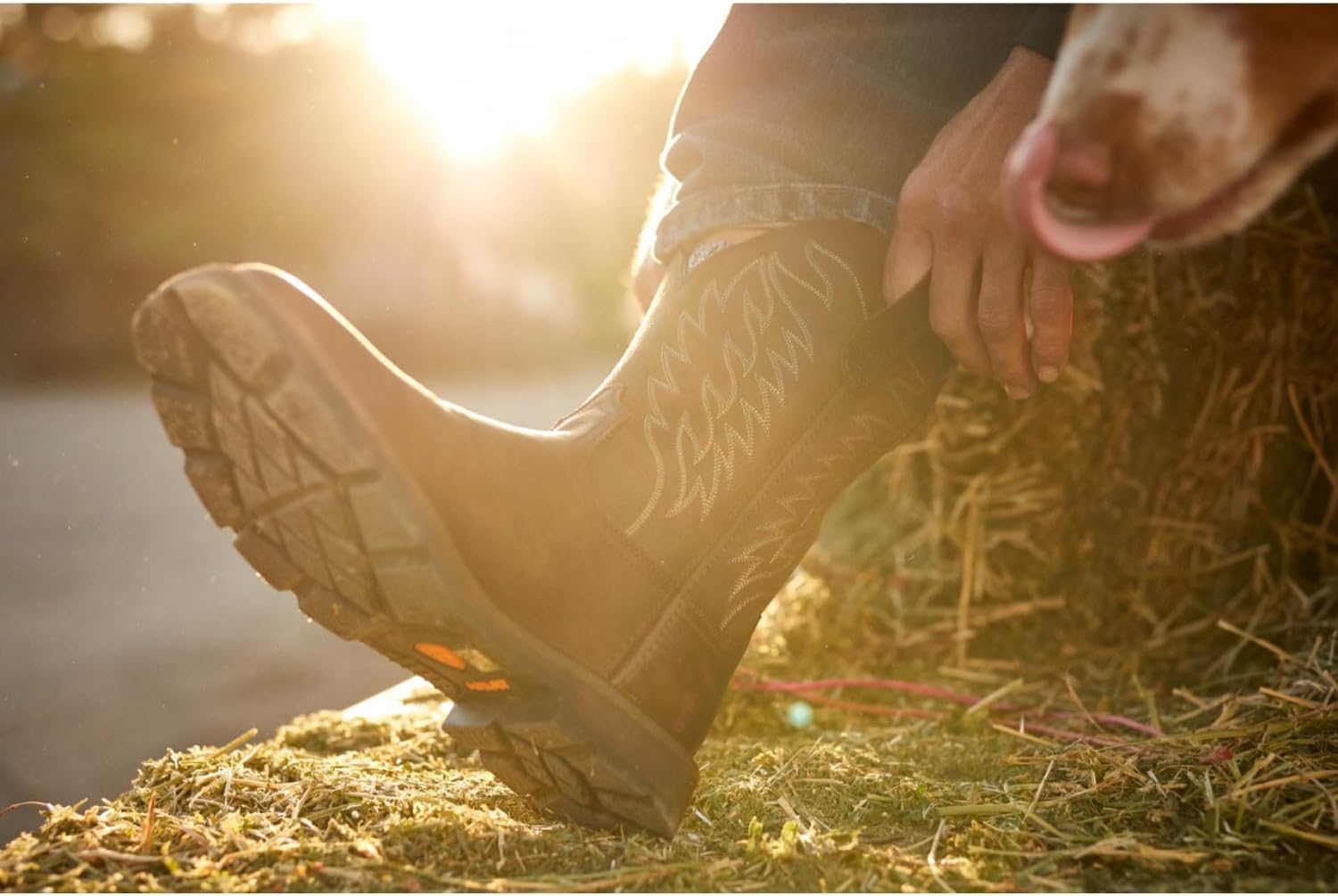 Мужские ботинки ARIAT Groundbreaker с широкой квадратной ноской, коричневый — фото 3