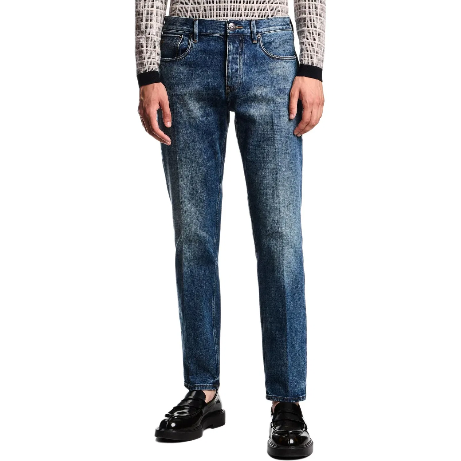 Джинсы J41 straight-fit vintage Denim Lab by EMPORIO ARMANI, Blue — фото 3
