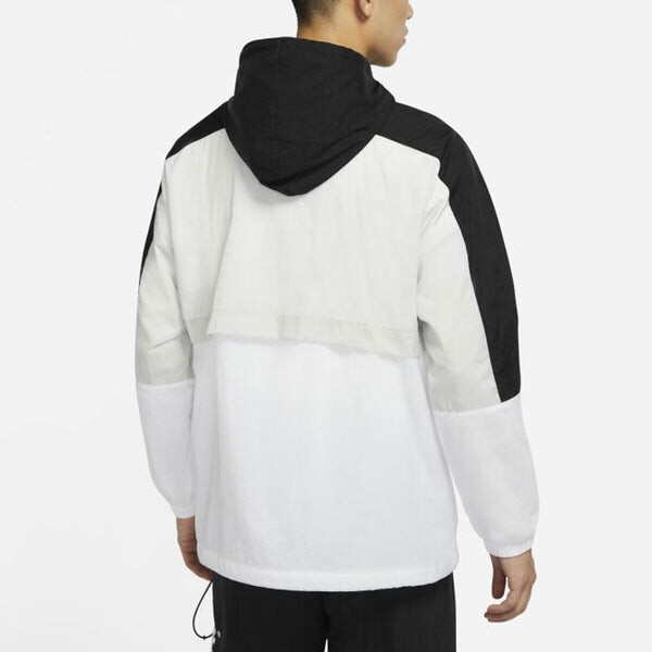 Куртка Men's Nike Casual Sports Windproof Hooded Woven Autumn Colorblock Jacket, цвет colorblock — фото 4