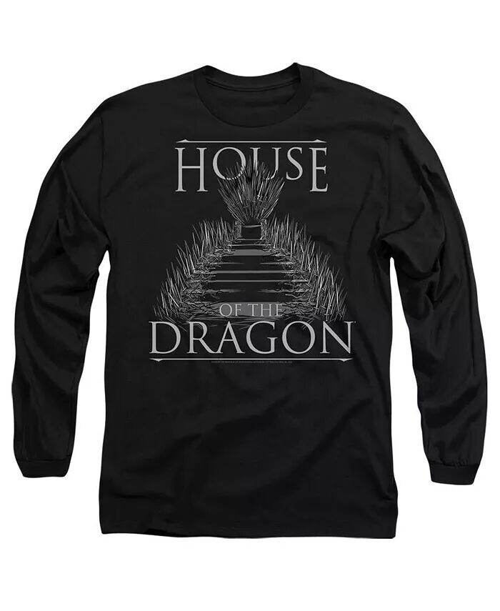 

Мужская футболка с длинным рукавом Sword Throne для взрослых House of the Dragon, черный