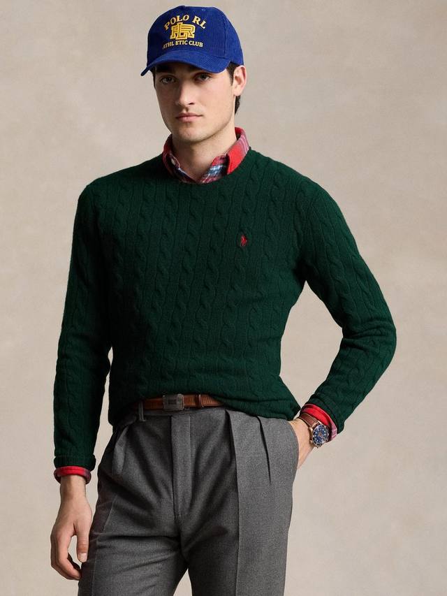 

Вязаный джемпер из шерстяной смеси с круглым вырезом Ralph Lauren