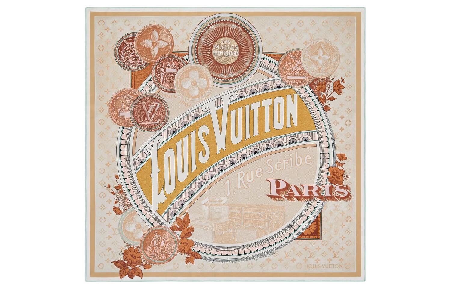 

Шелковый шарф унисекс LOUIS VUITTON