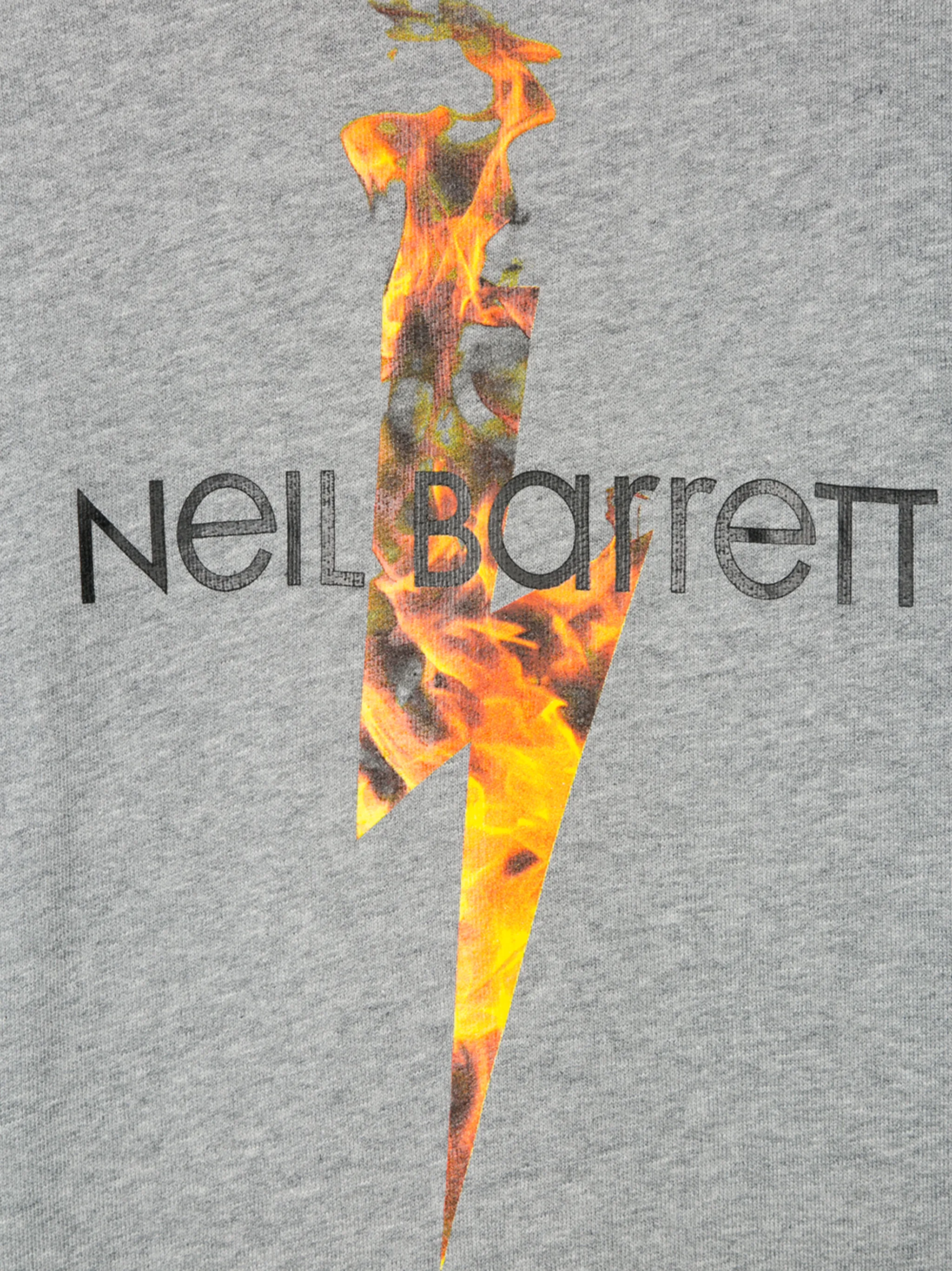 Толстовка с принтом Flaming Bolt Neil Barrett Kids, серый — фото 3