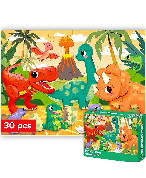 

Пазлы из 30 деталей для детей 3-5 лет - развивающие игрушки Quokka, dinosaurs