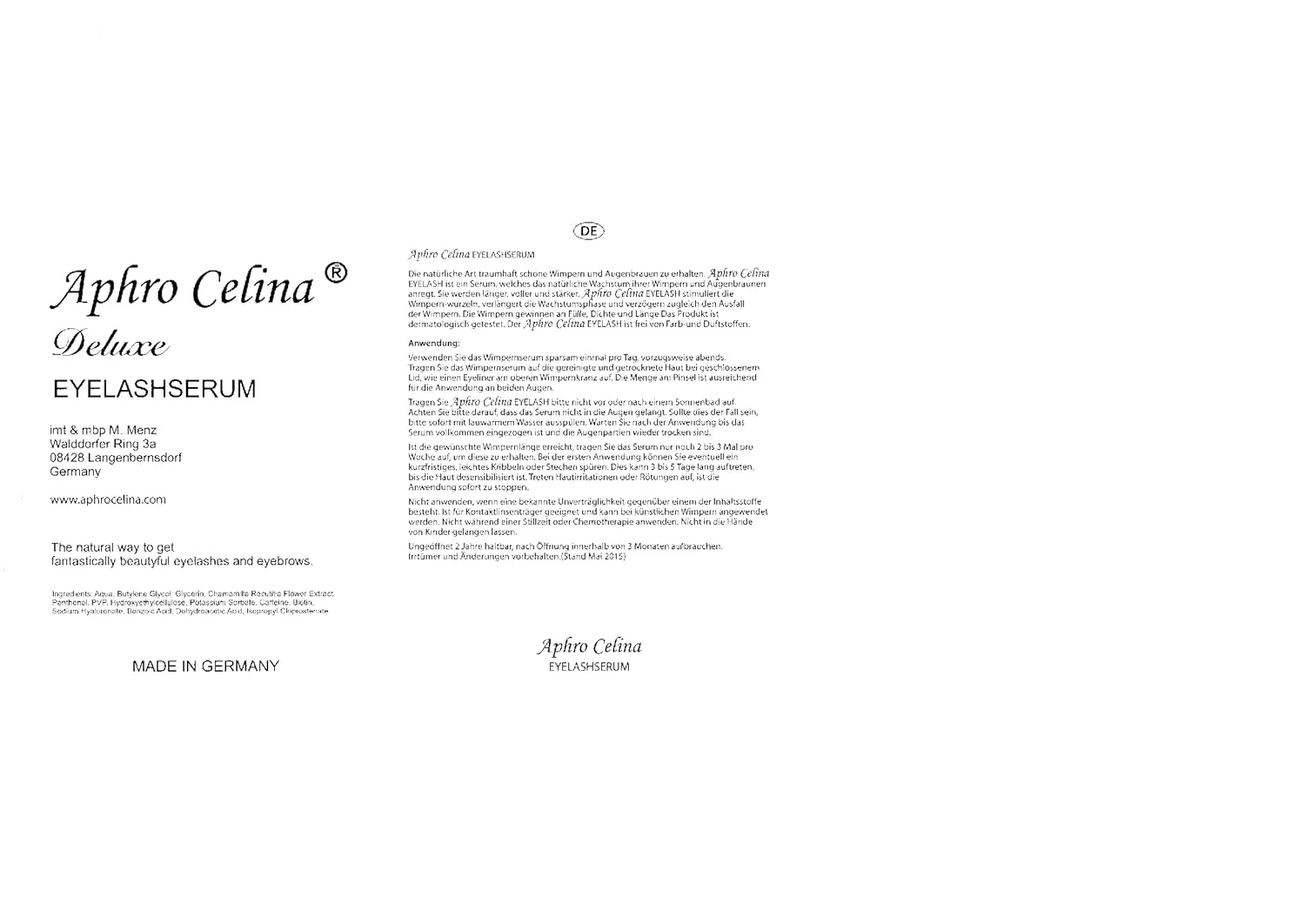 Сыворотка для роста ресниц «Deluxe» от Aphro Celina Aphro Celina — фото 4