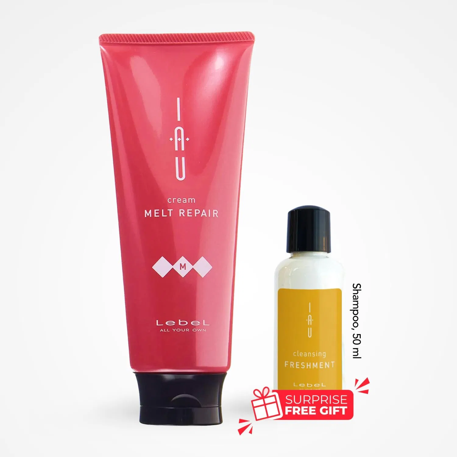 Лимитированный подарочный набор LebeL IAU Melt Repair Treatment и Freshment Shampoo Mini ‎Generic — фото 2