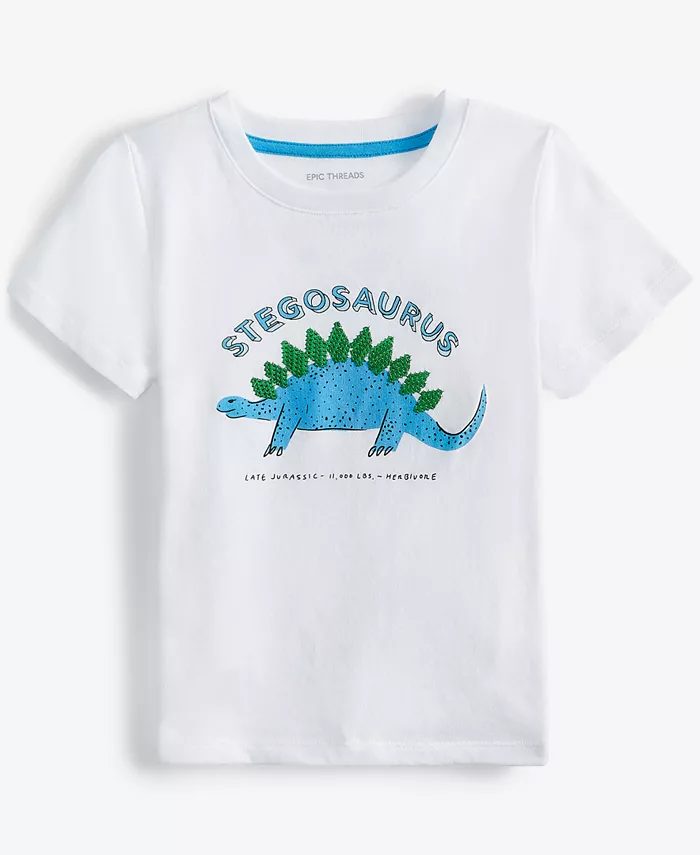 

Футболка с пайетками "Dino" для мальчиков 2-3 лет Epic Threads, белый