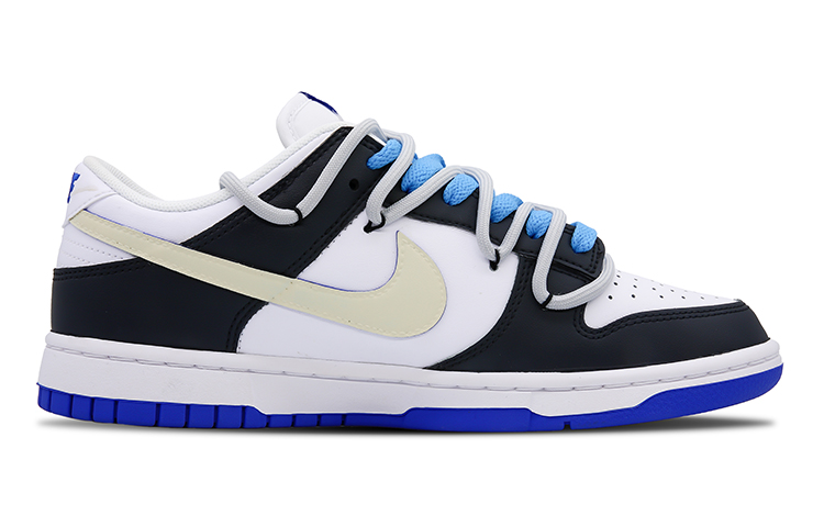 

Кроссовки Nike Dunk Skateboarding Shoes Men Low-top Black/blue/white, черный/синий